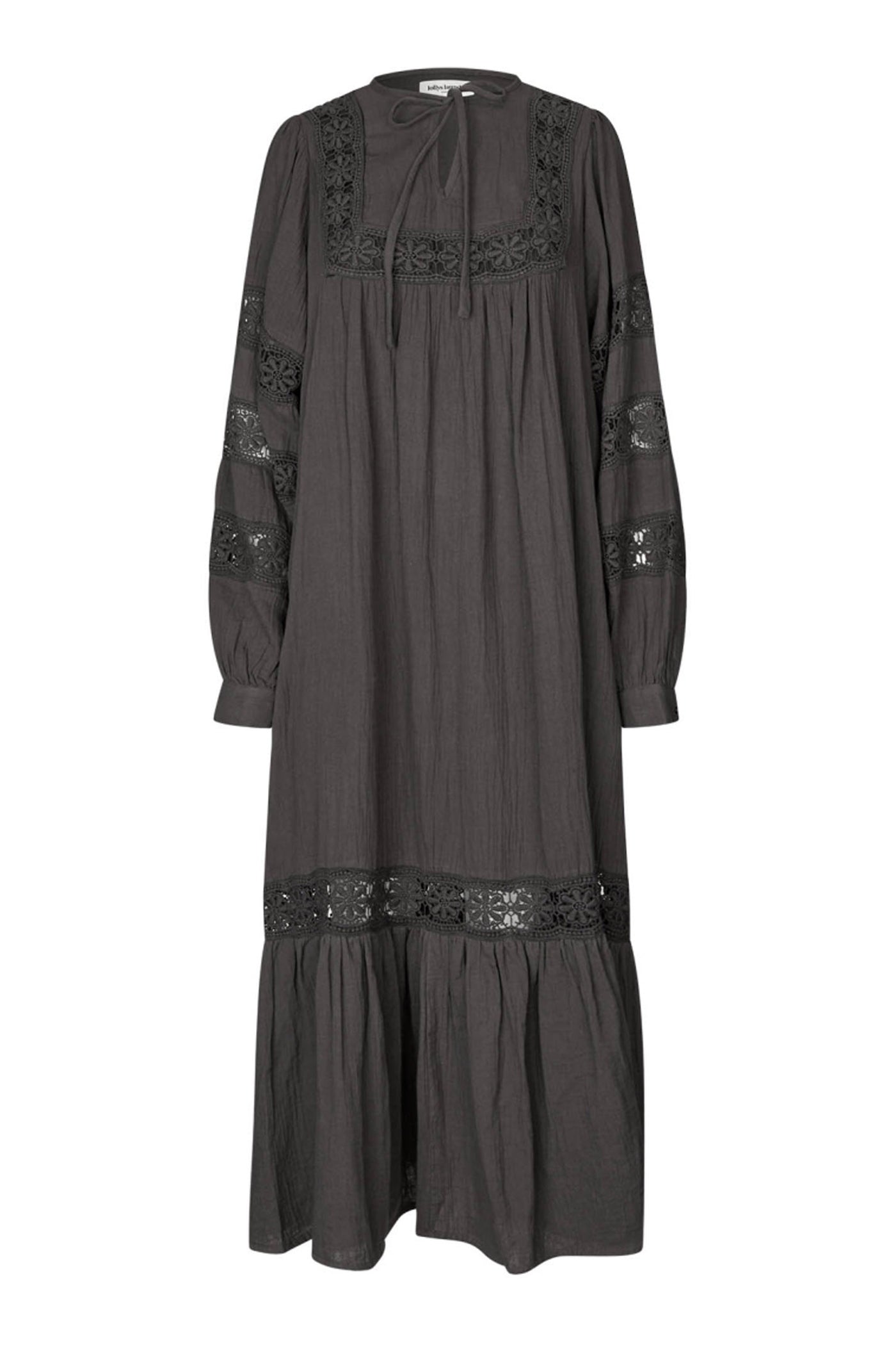 LatourLL Lace Maxi Dress LS 87 Dark Mokka - 25409-3000