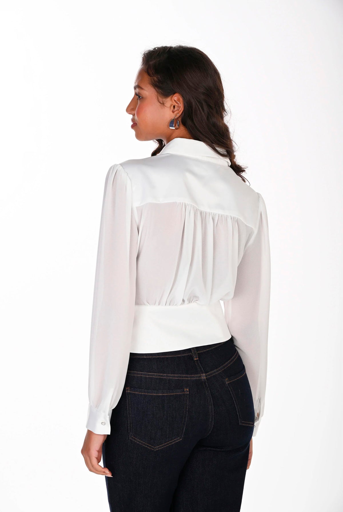WOVEN BLOUSE OFF WHITE - 264805