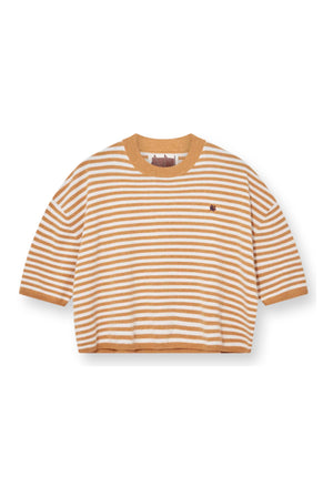 MMHPoetic Stripe Knit BONE BROWN - 800298