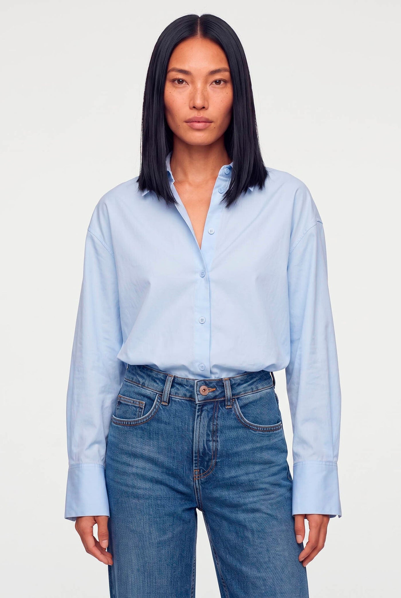 MMWinola Cotton Twil Shirt Light Blue - 182350