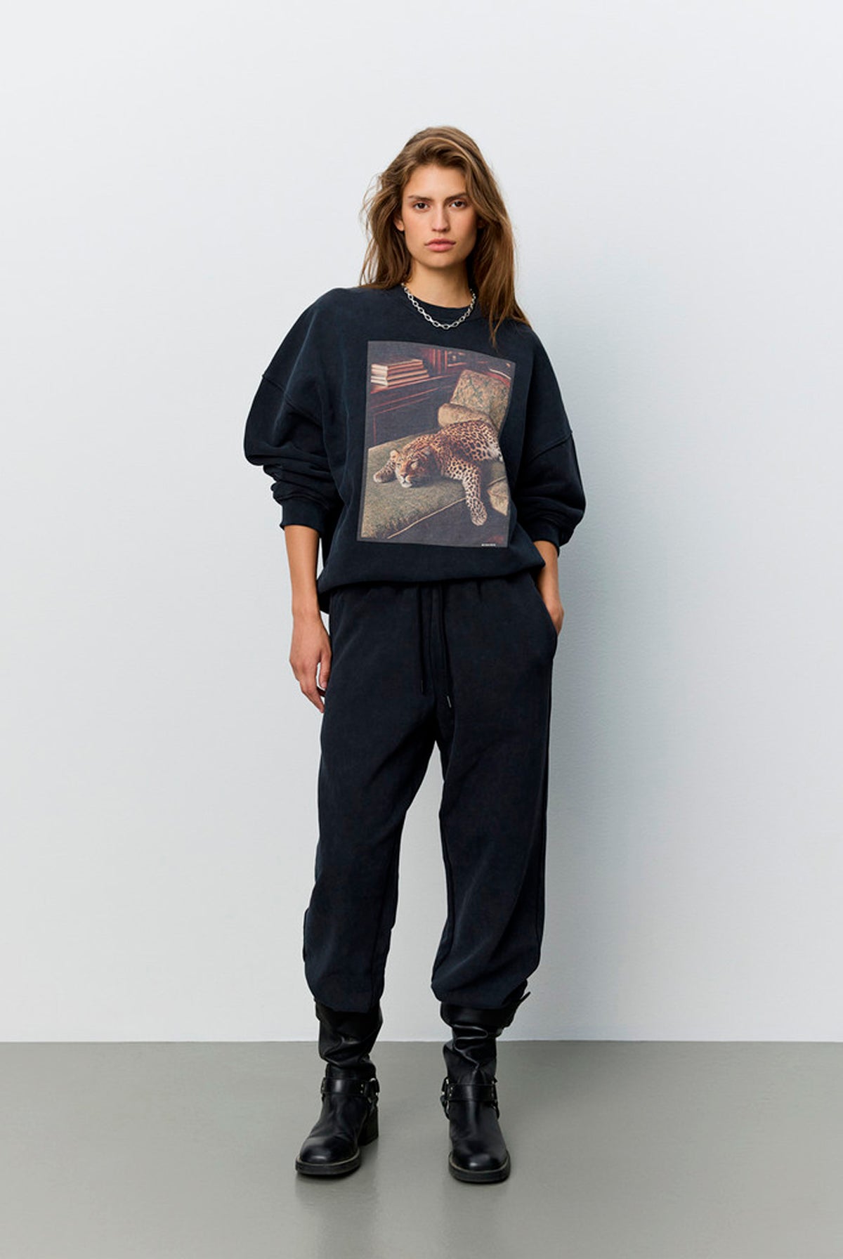 Parossw Oversize Sweatshirt Washed black - S264330