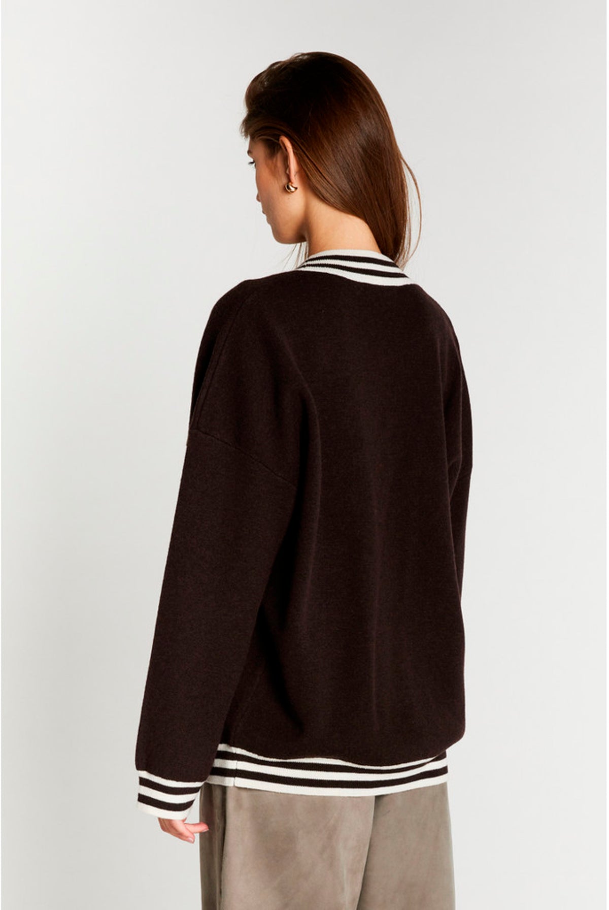 ChalinaBBSira knit cardigan Dark brown - BBW5165