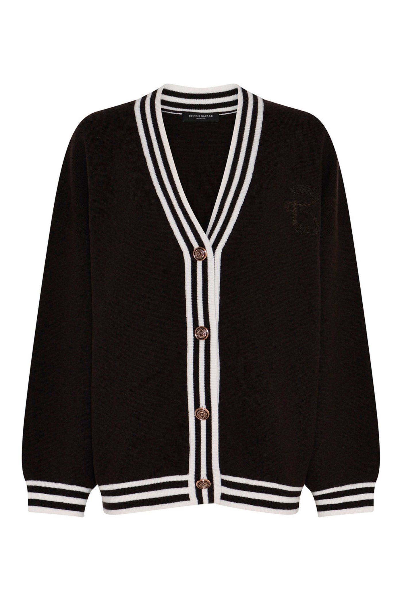 ChalinaBBSira knit cardigan Dark brown - BBW5165