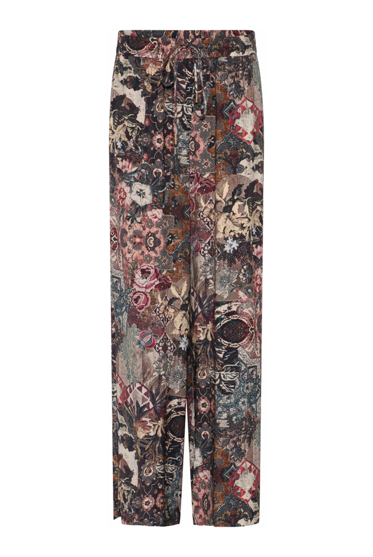 Balia, wide leg pants - Long 82610-Bark Multi - 62028/7580