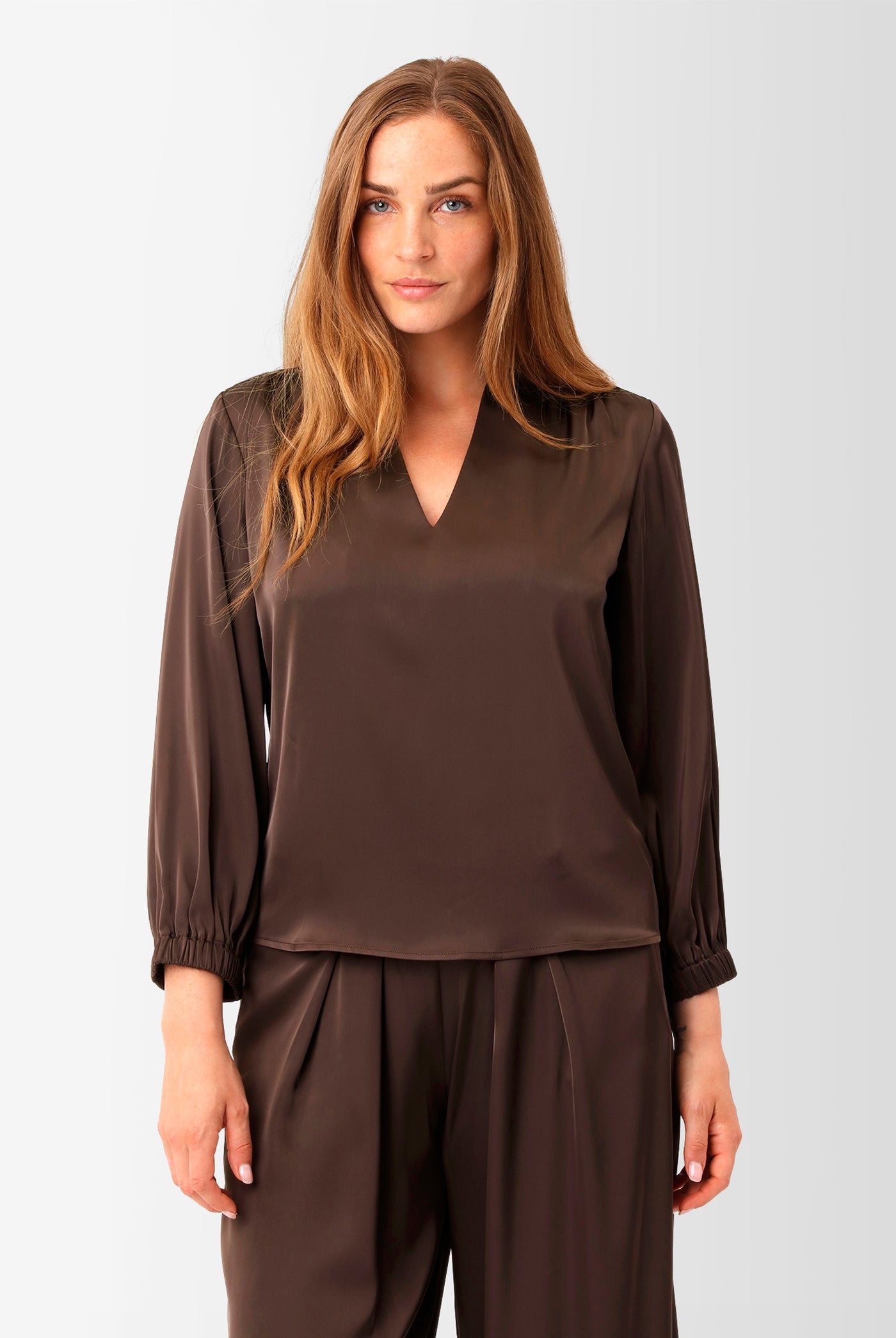 JODY BLOUSE Dark brown - 2499