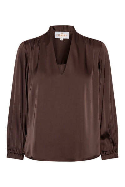 JODY BLOUSE Dark brown - 2499 Thumbnail