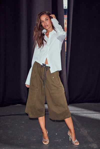 Pull On Cargo Bermudas ARMY - HL11005 Thumbnail