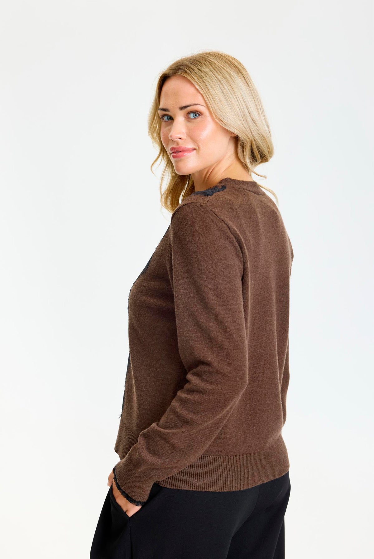 Isa knit cardigan Brown - 17240