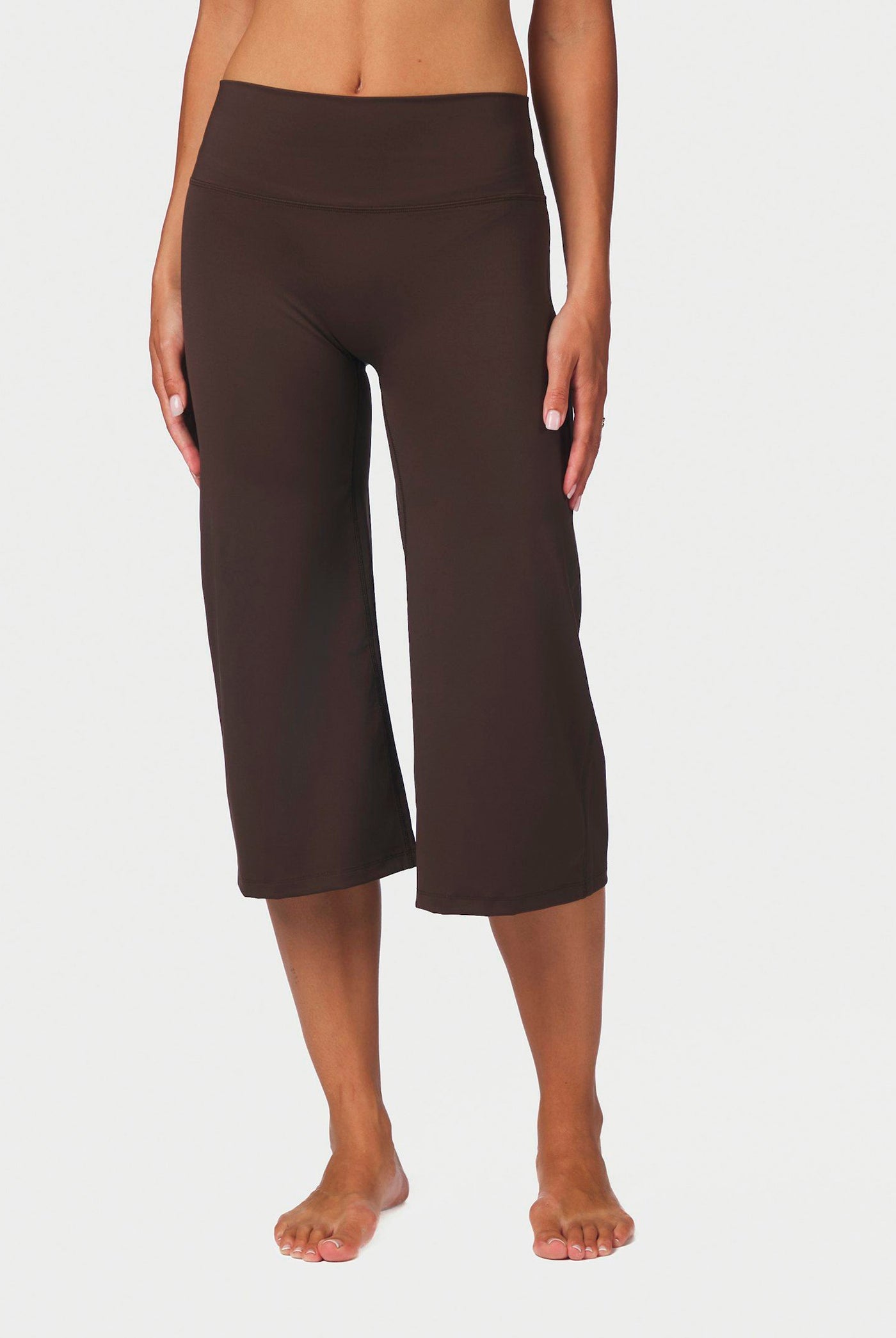 Lauri Wide Capri Pants Dark brown - 171241