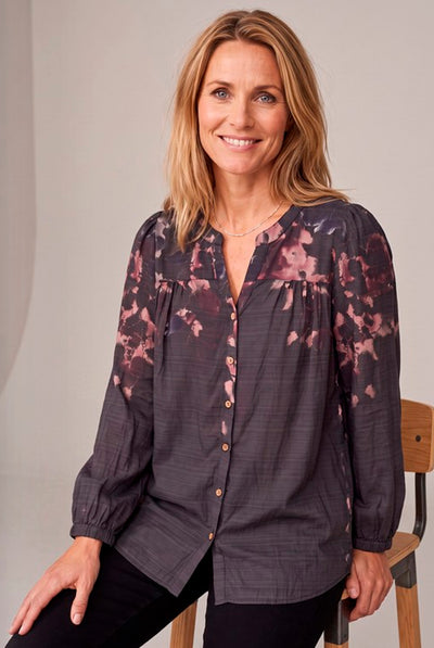Poet shirt Brown - 17309 Thumbnail