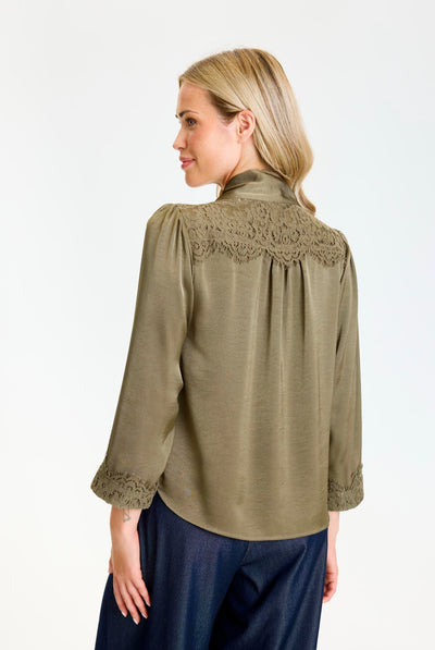 Faye Blouse ARMY - 17294 Thumbnail