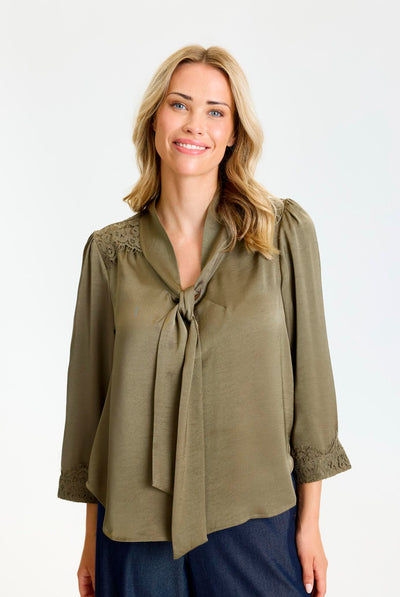 Faye Blouse ARMY - 17294 Thumbnail