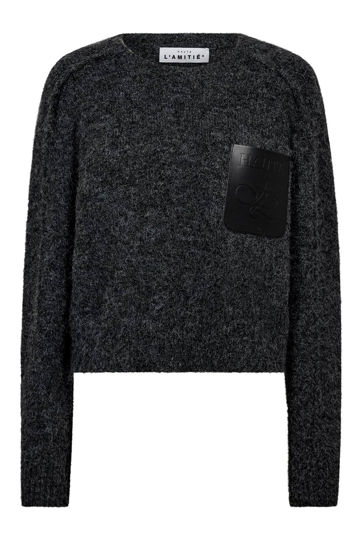 Darcia Reverse Crop Pocket Kni Antracit Melange - HL10777