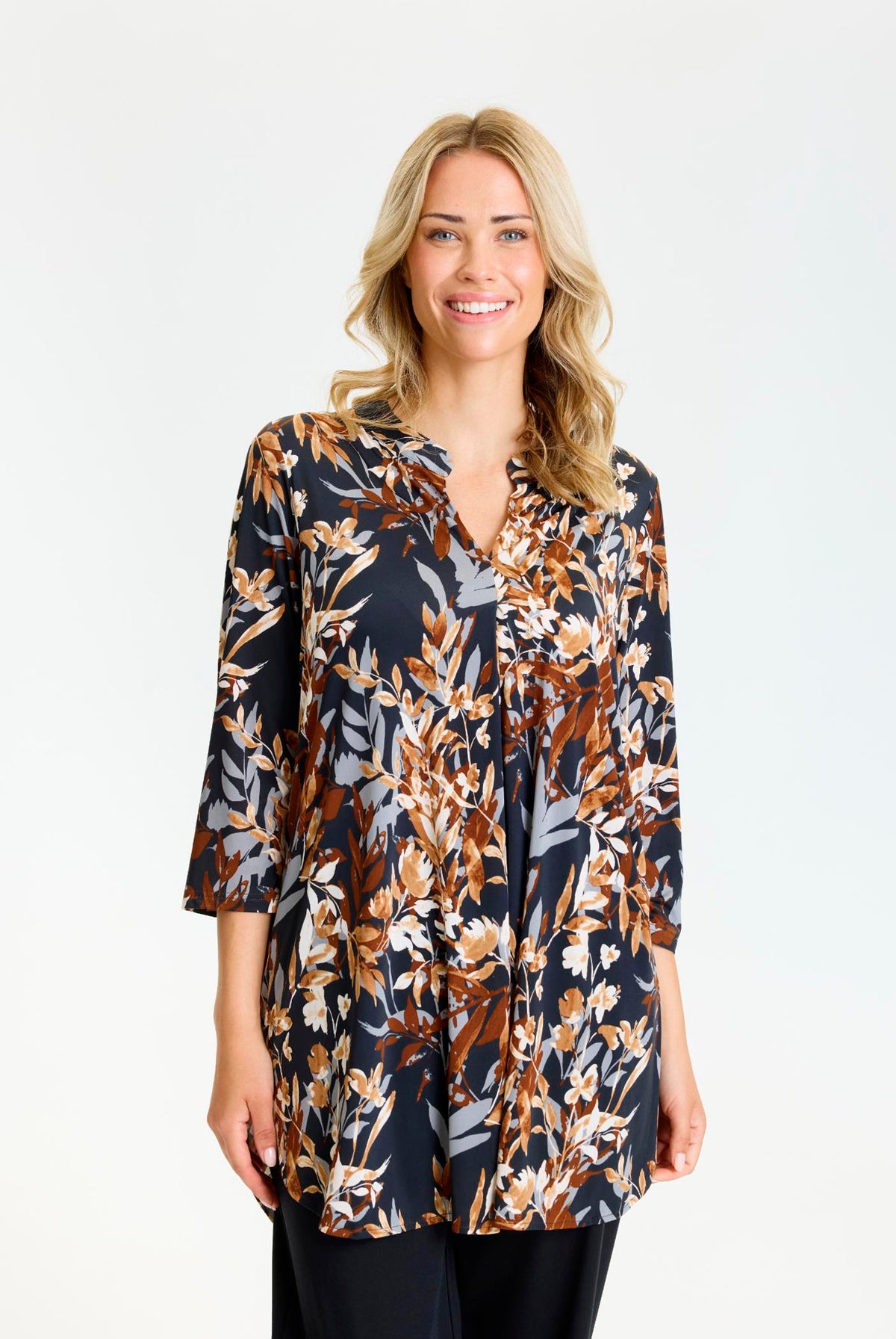 Maracollina tunic 3/4 sleeves SORT - 17334