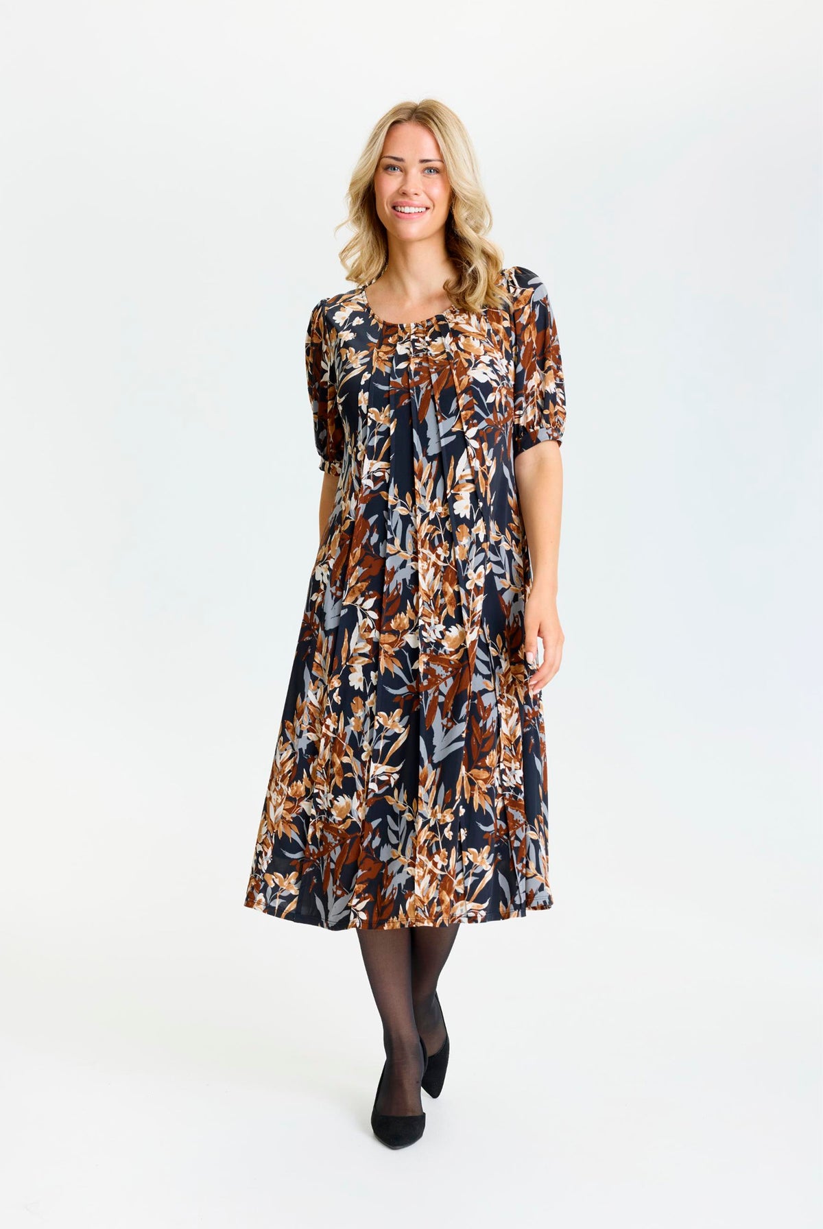 Lucette dress 1/2 sleeves SORT - 17335