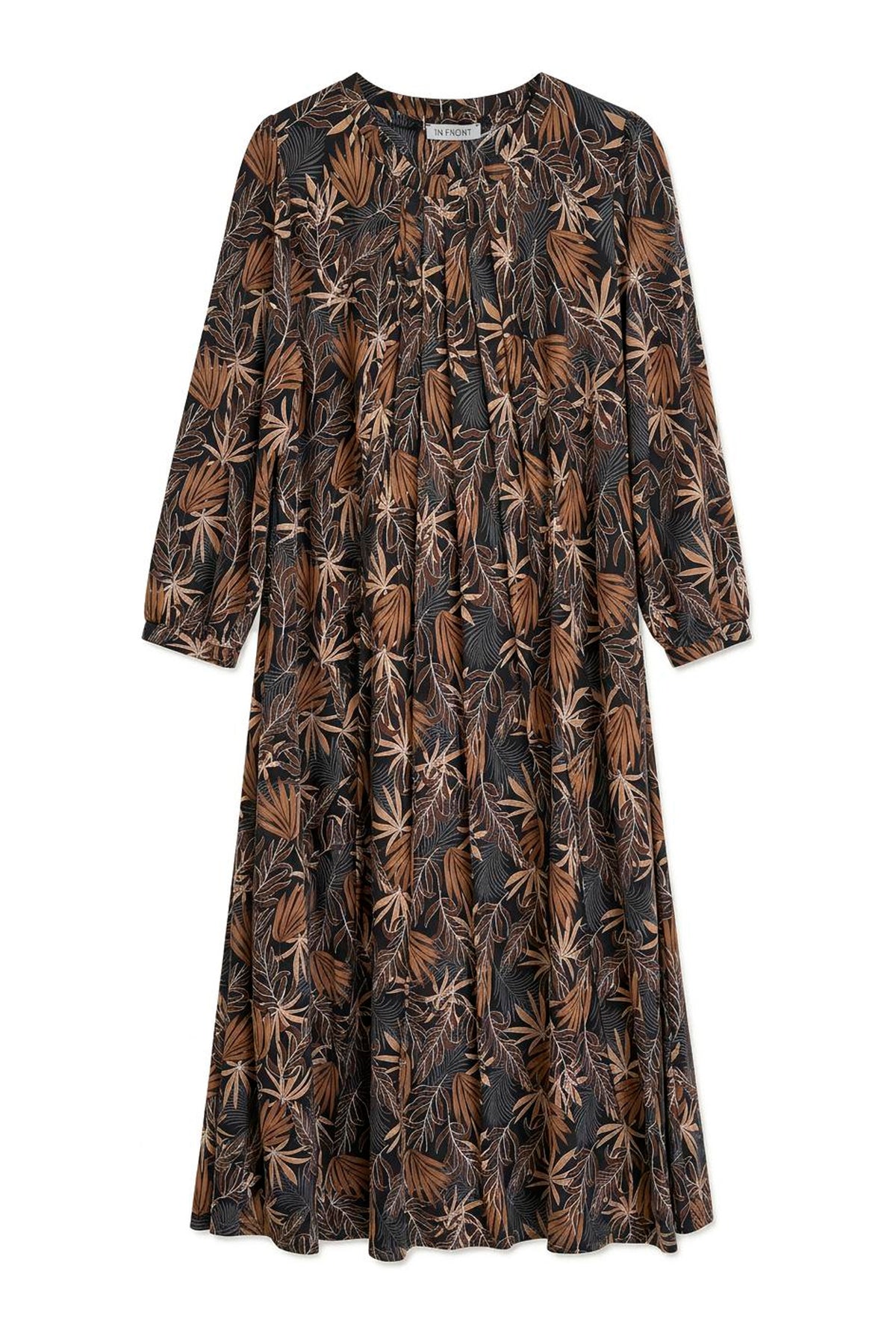 Luzia dress 3/4 sleeves Brown - 17325