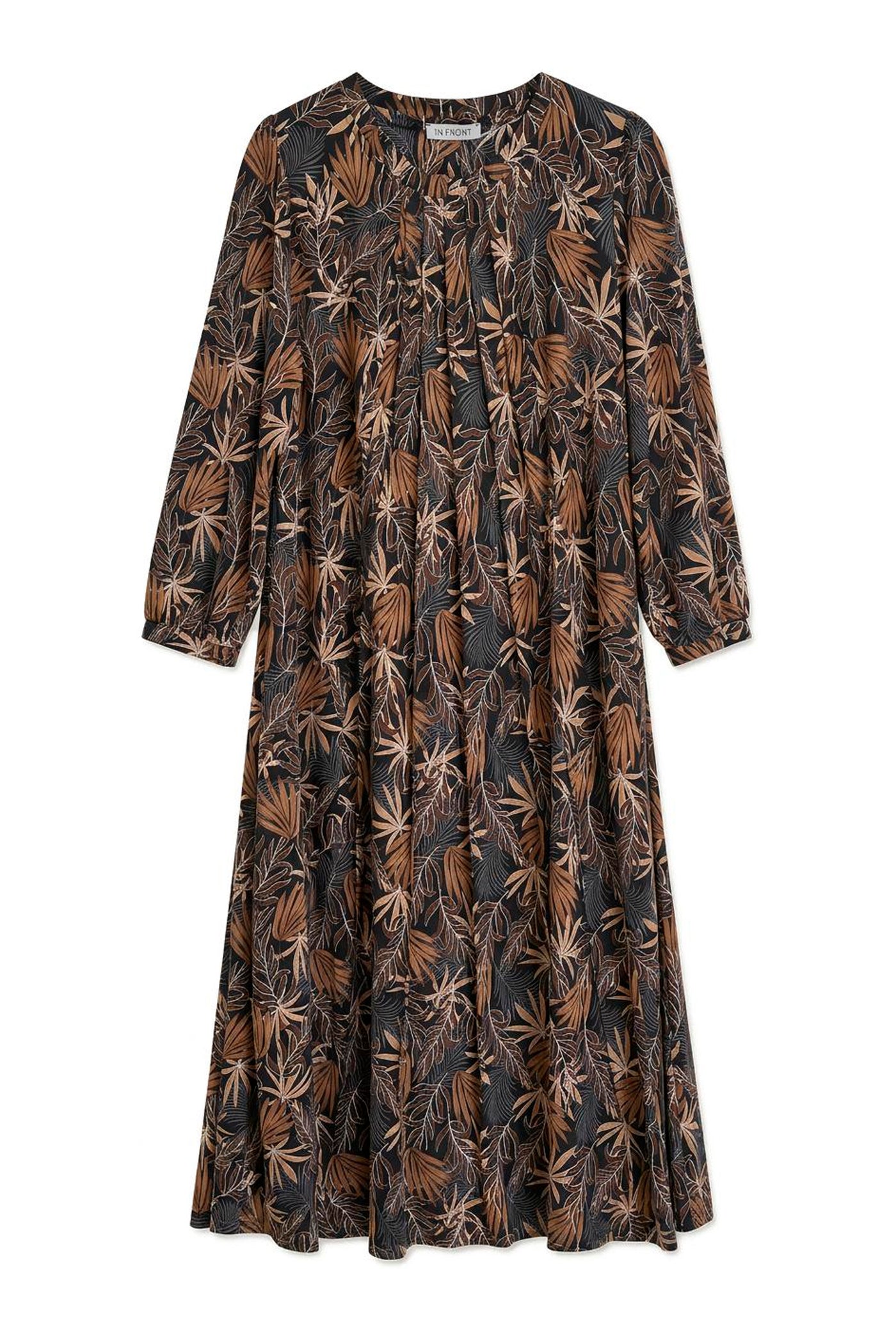 Luzia dress 3/4 sleeves Brown - 17325