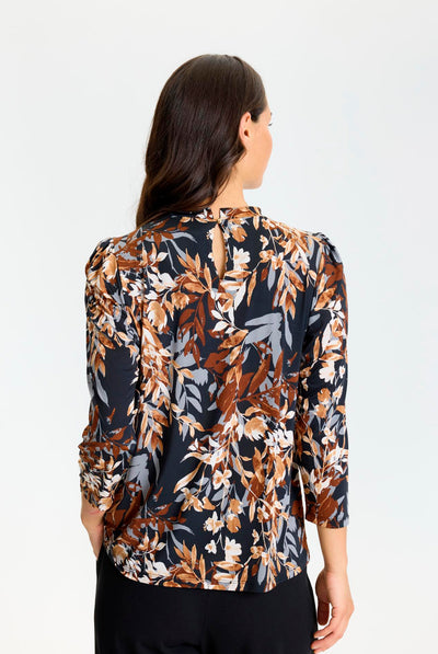 Grazia blouse 3/4 sleeves SORT - 17333 Thumbnail