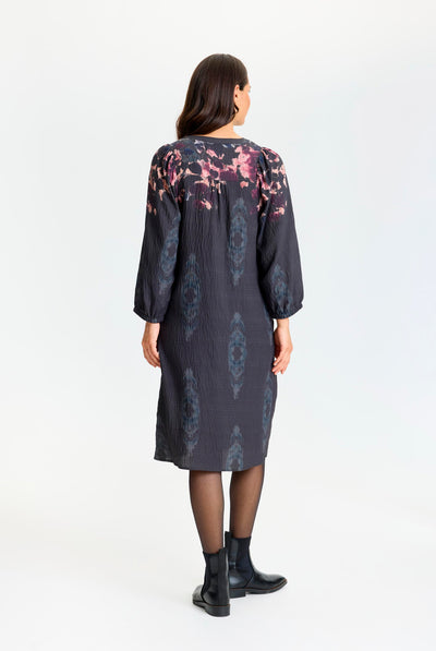 Poet dress Brown - 17310 Thumbnail