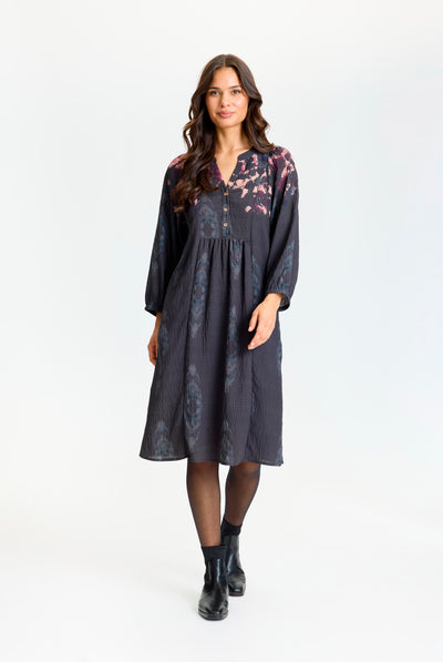 Poet dress Brown - 17310 Thumbnail