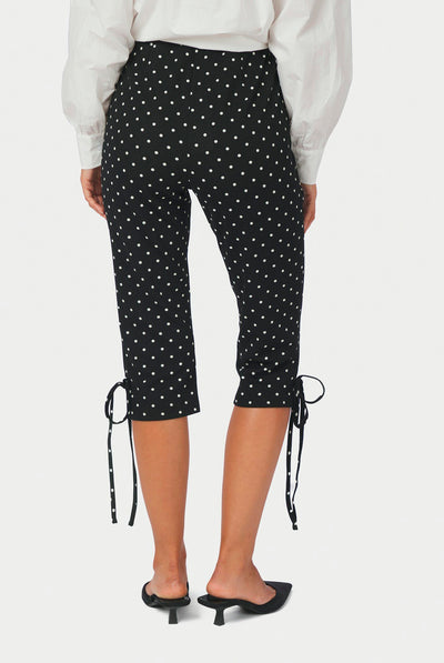 Juan Dot Capri Pants Black - 171224 Thumbnail