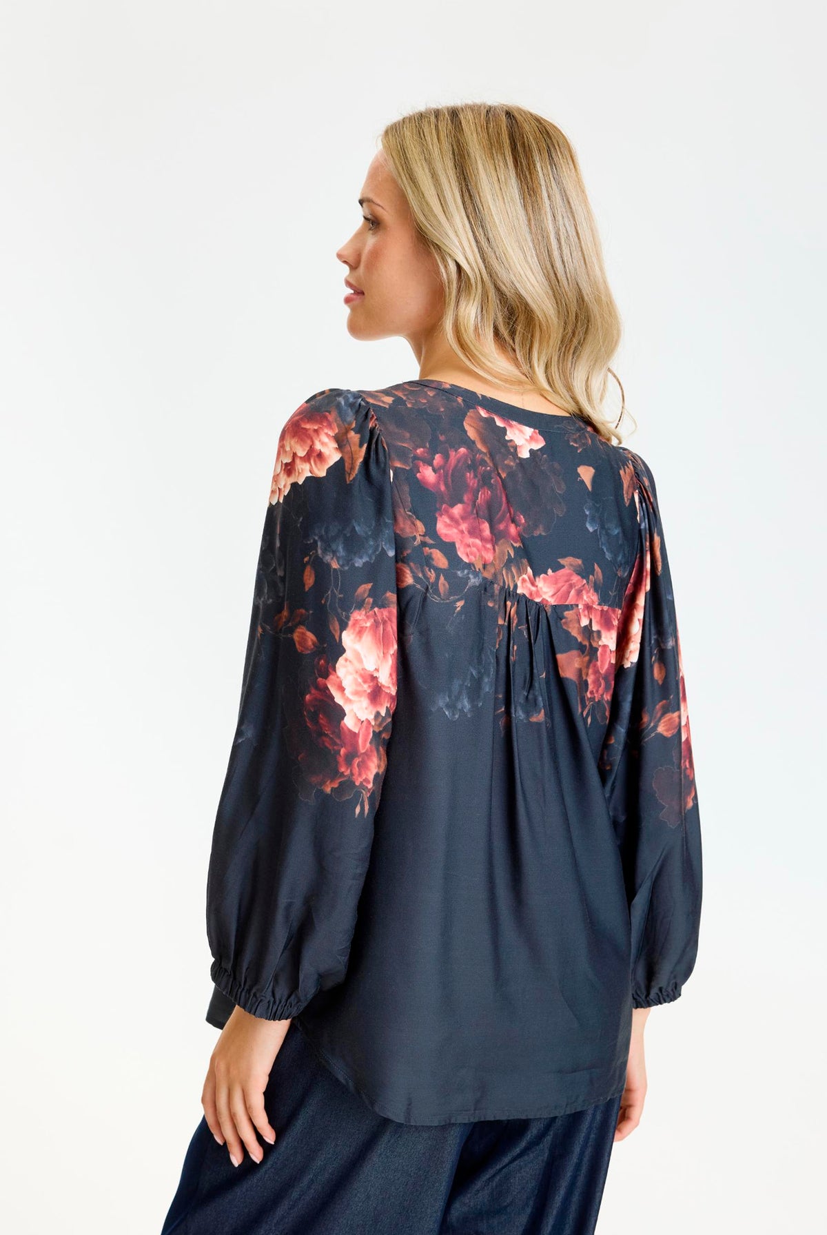 Freecia blouse DARK BLUE - 17302
