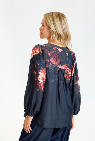 Freecia blouse DARK BLUE - 17302 Thumbnail