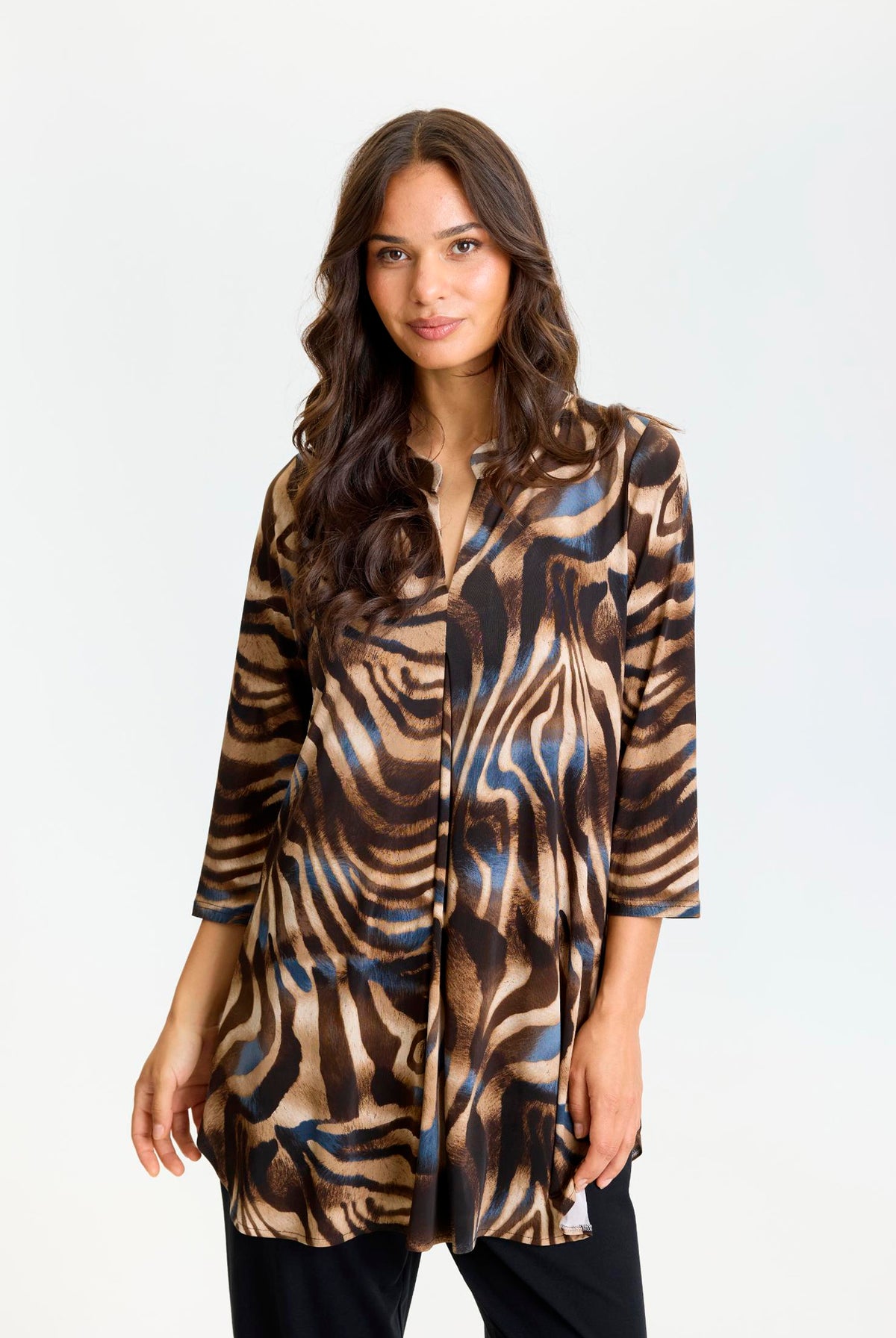 Maracollina tunic 3/4 sleeves Brown - 17330