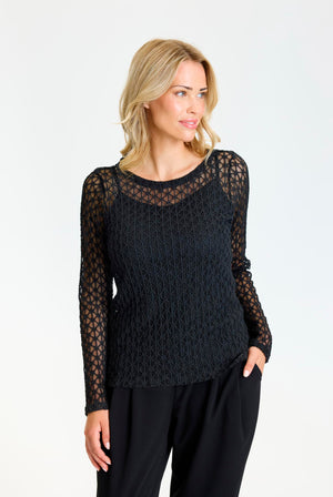 Jill t-shirt SORT - 17284