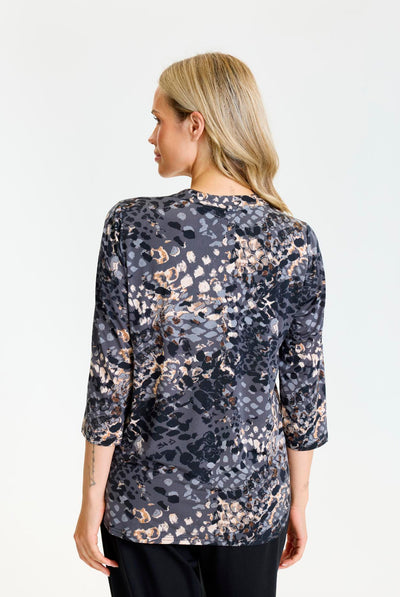 Maracol blouse 3/4 sleeves Grey - 17338 Thumbnail