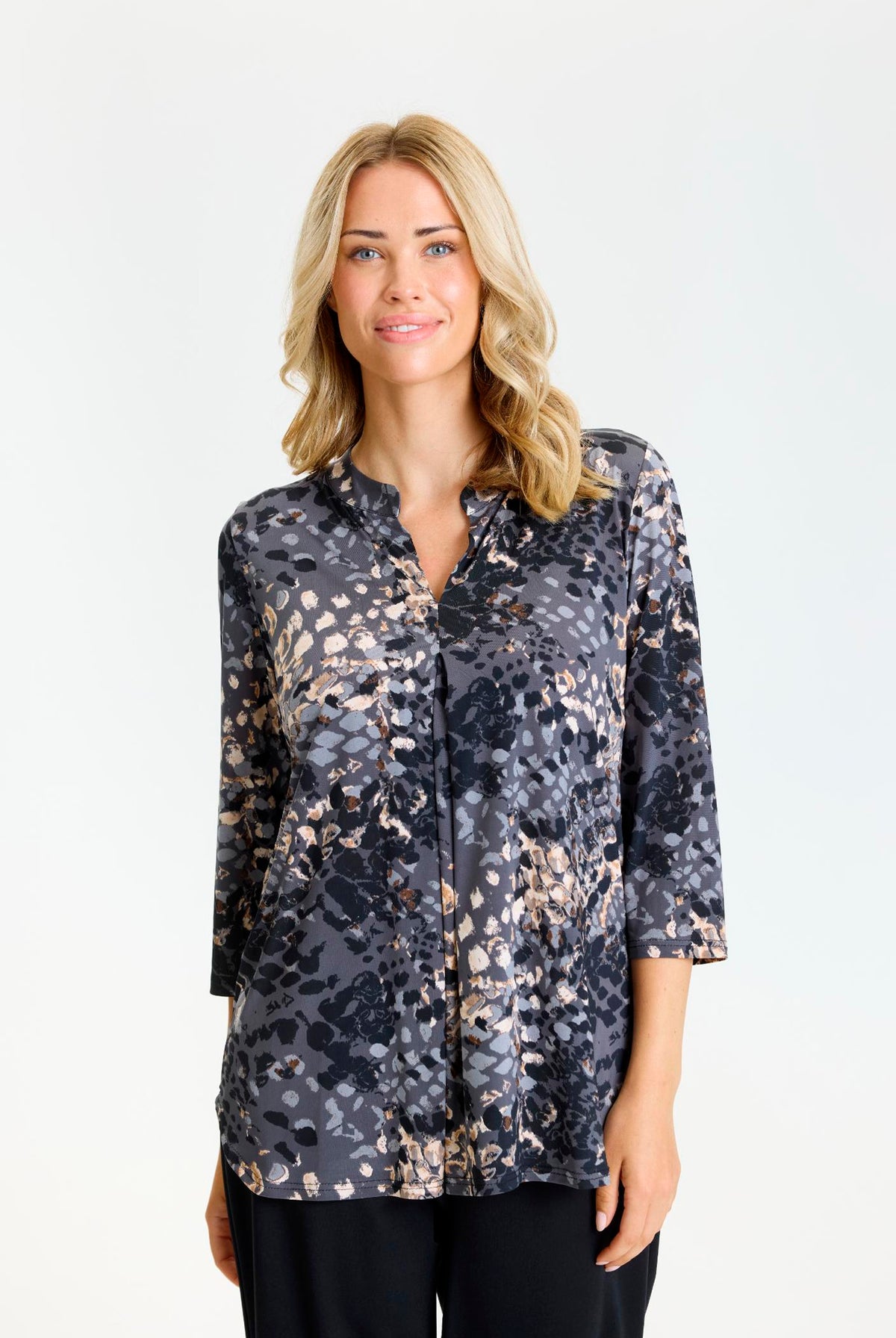 Maracol blouse 3/4 sleeves Grey - 17338