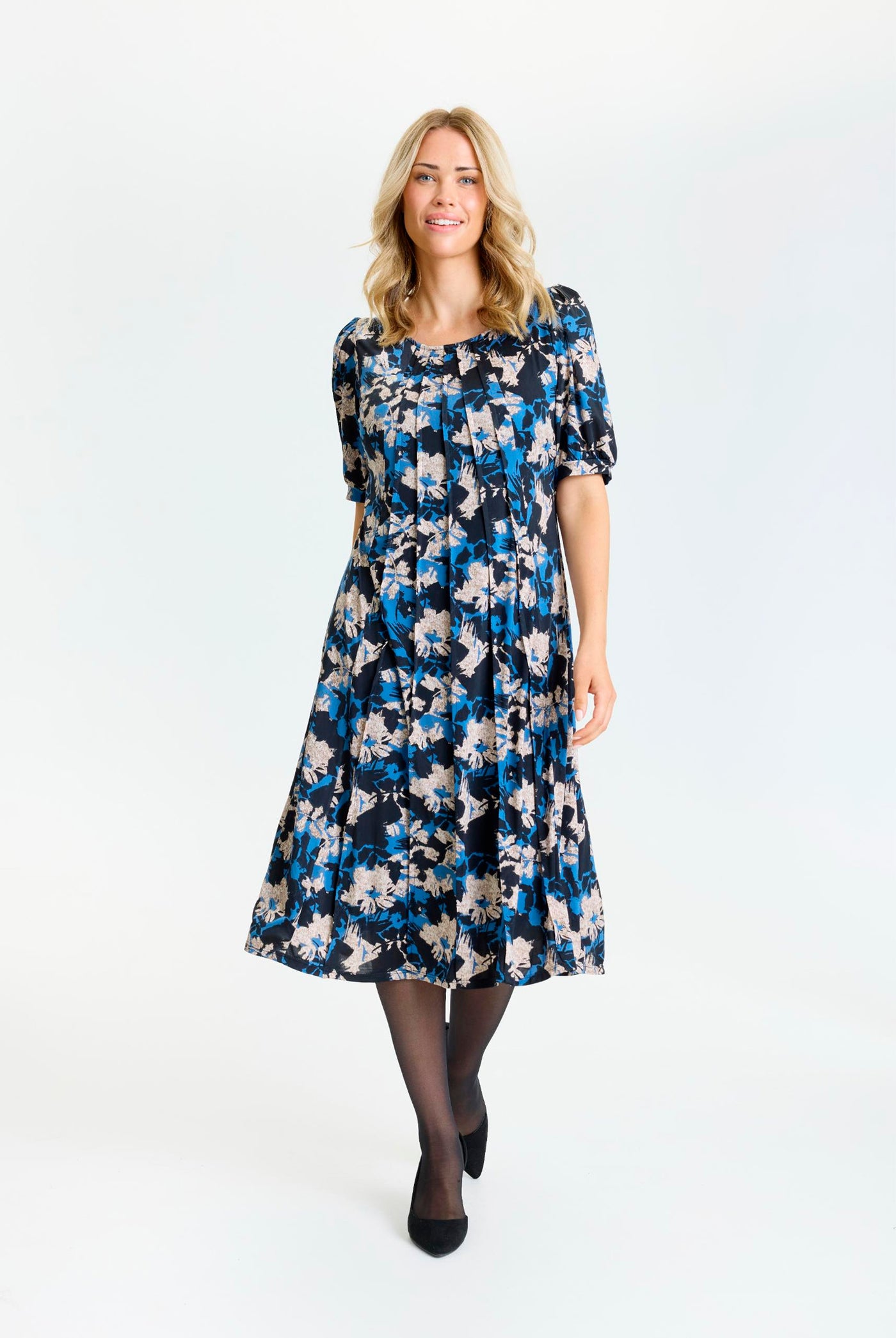 Lucette dress 1/2 sleeves Blue - 17322