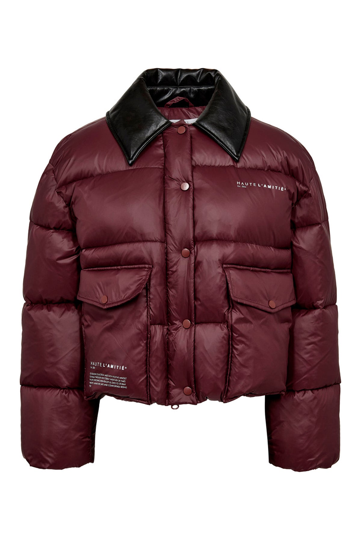 Climb Crop Pocket Jacket Wine - HL10702