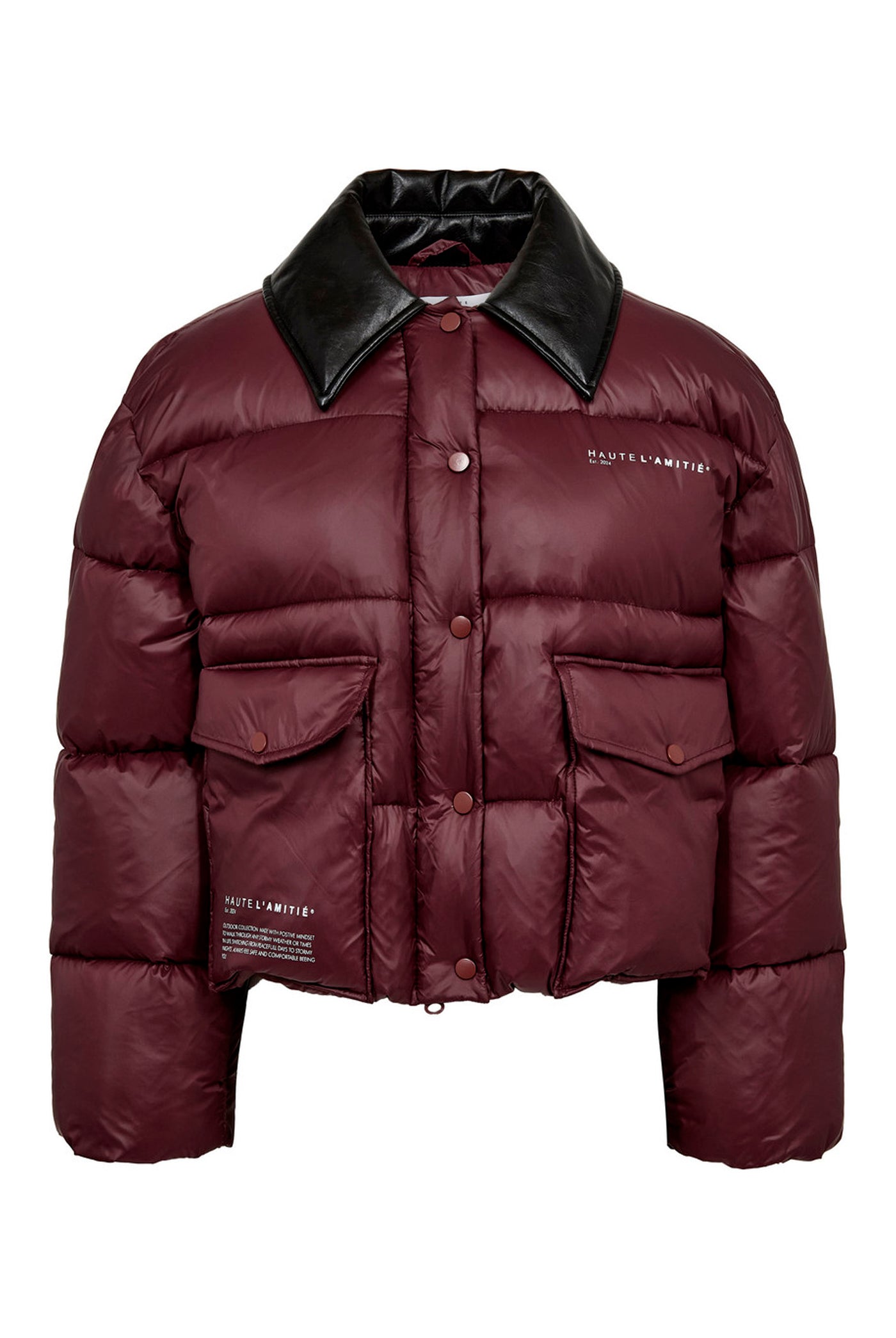 Climb Crop Pocket Jacket Wine - HL10702