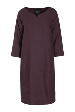 Lazy linen kjole RAISIN - 261-2141-5221