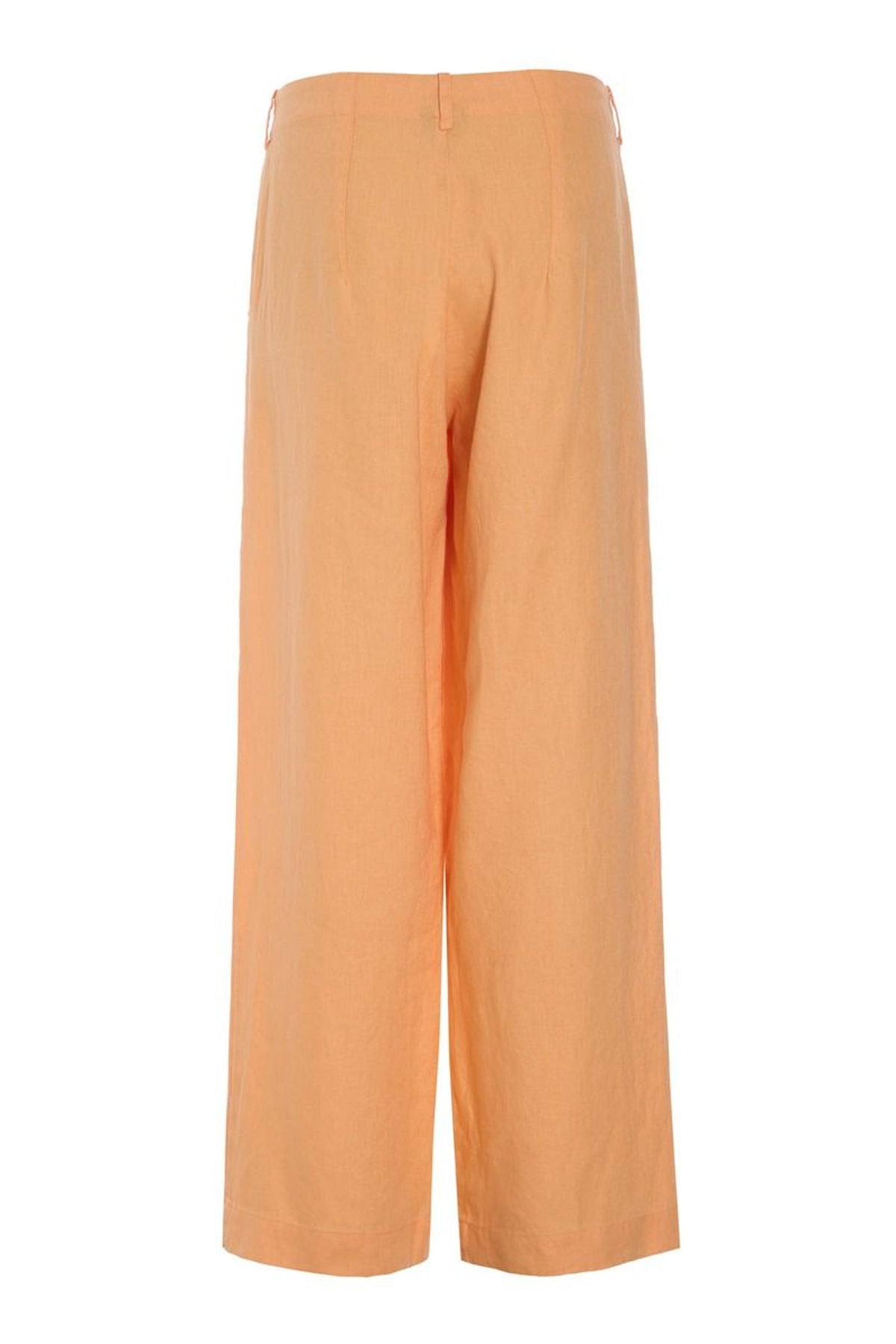 Lazy linen lige bukser MELON - 261-2141-5564
