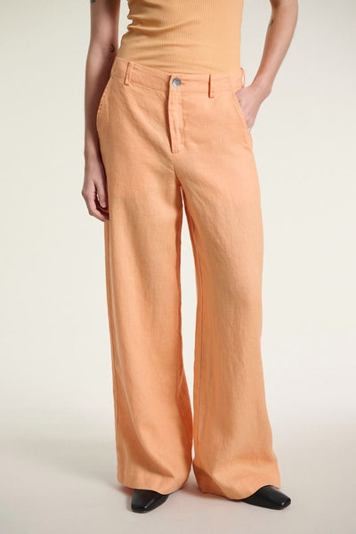 Lazy linen lige bukser MELON - 261-2141-5564 Thumbnail