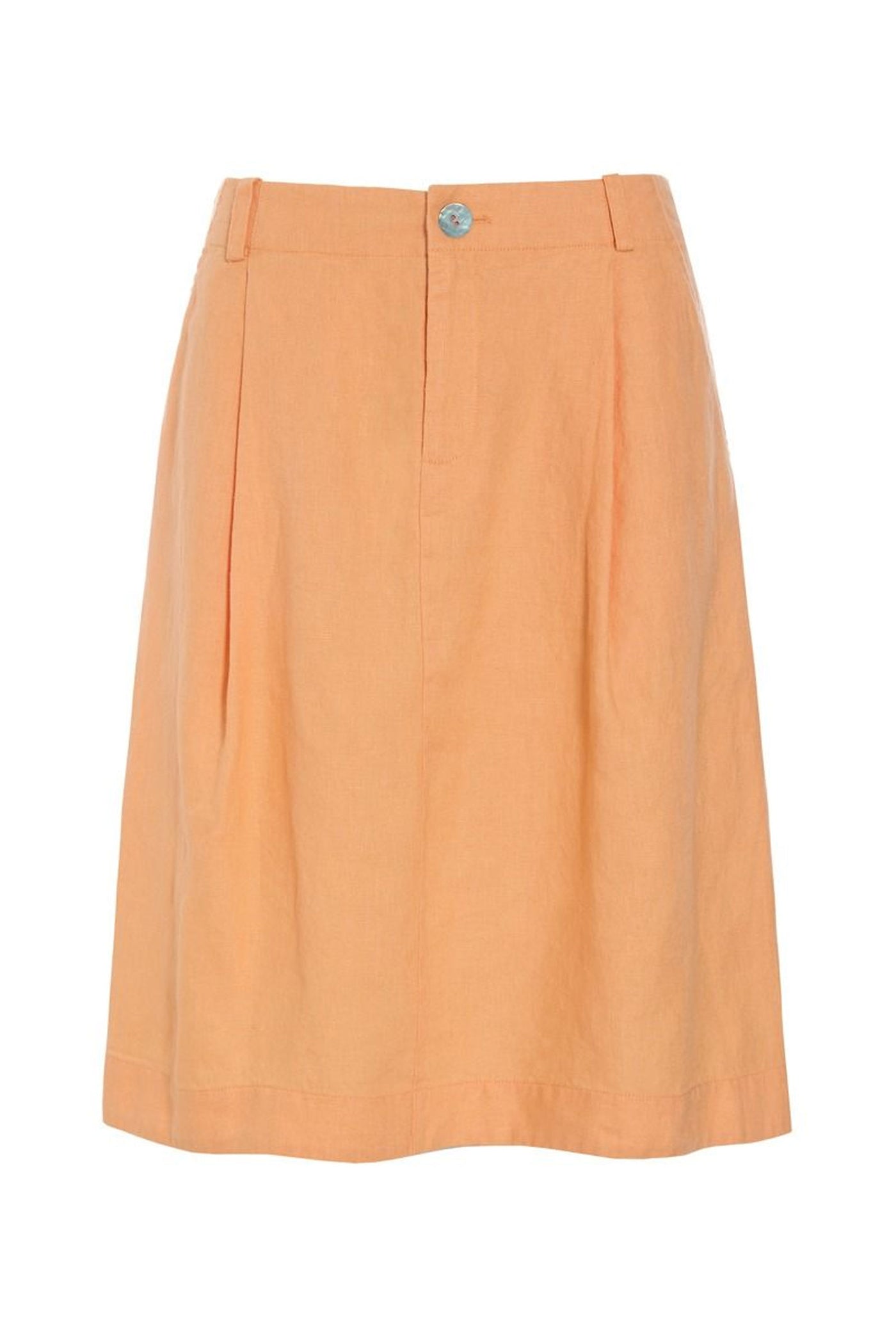 Lazy linen nederdel med læg MELON - 261-2141-5562