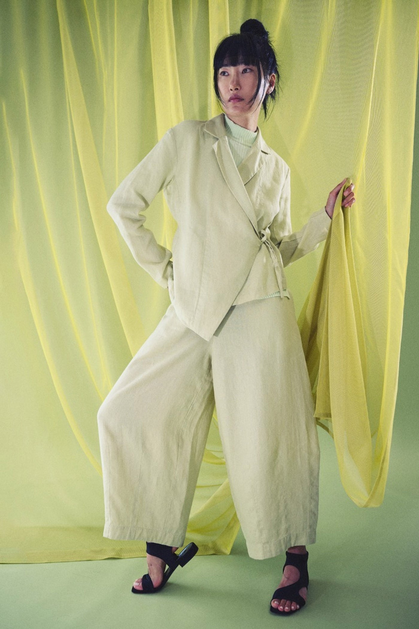 Lazy linen vide bukser PERNOD - 261-2141-5563