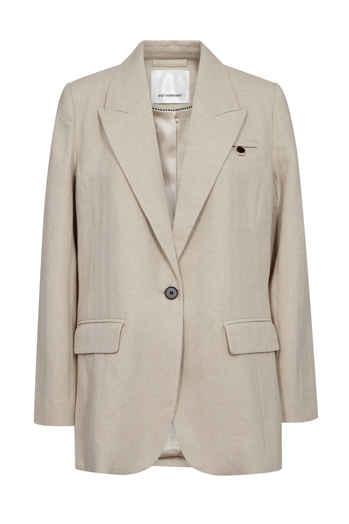 LeenaCC Linen Fitted Blazer 199-Bone - 40029