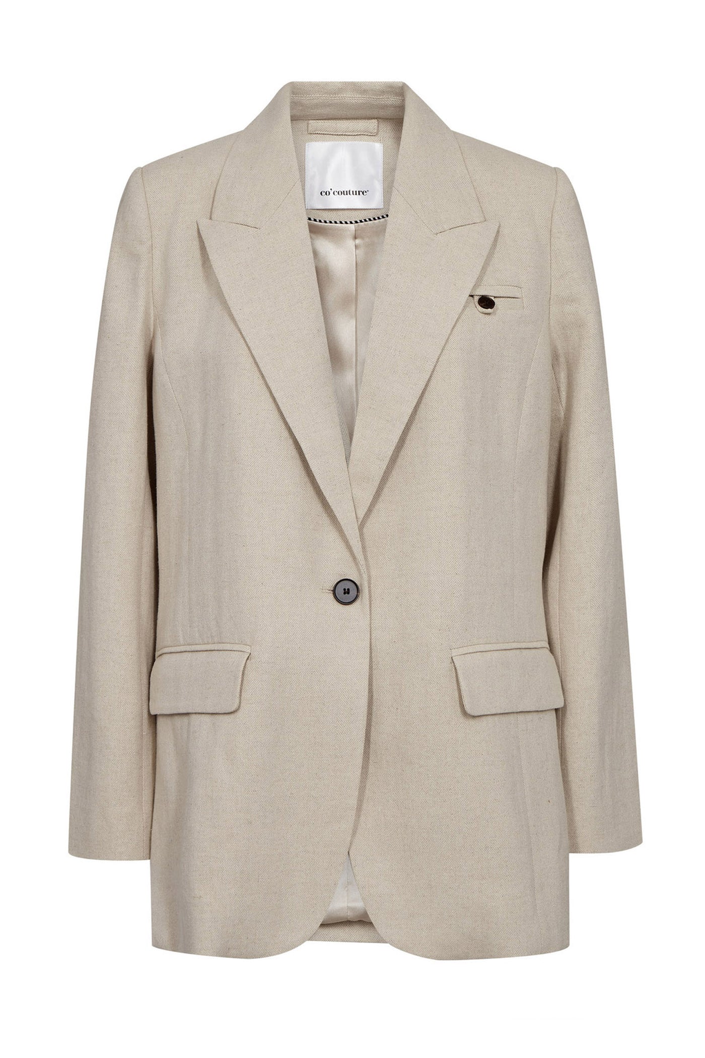 LeenaCC Linen Fitted Blazer 199-Bone - 40029
