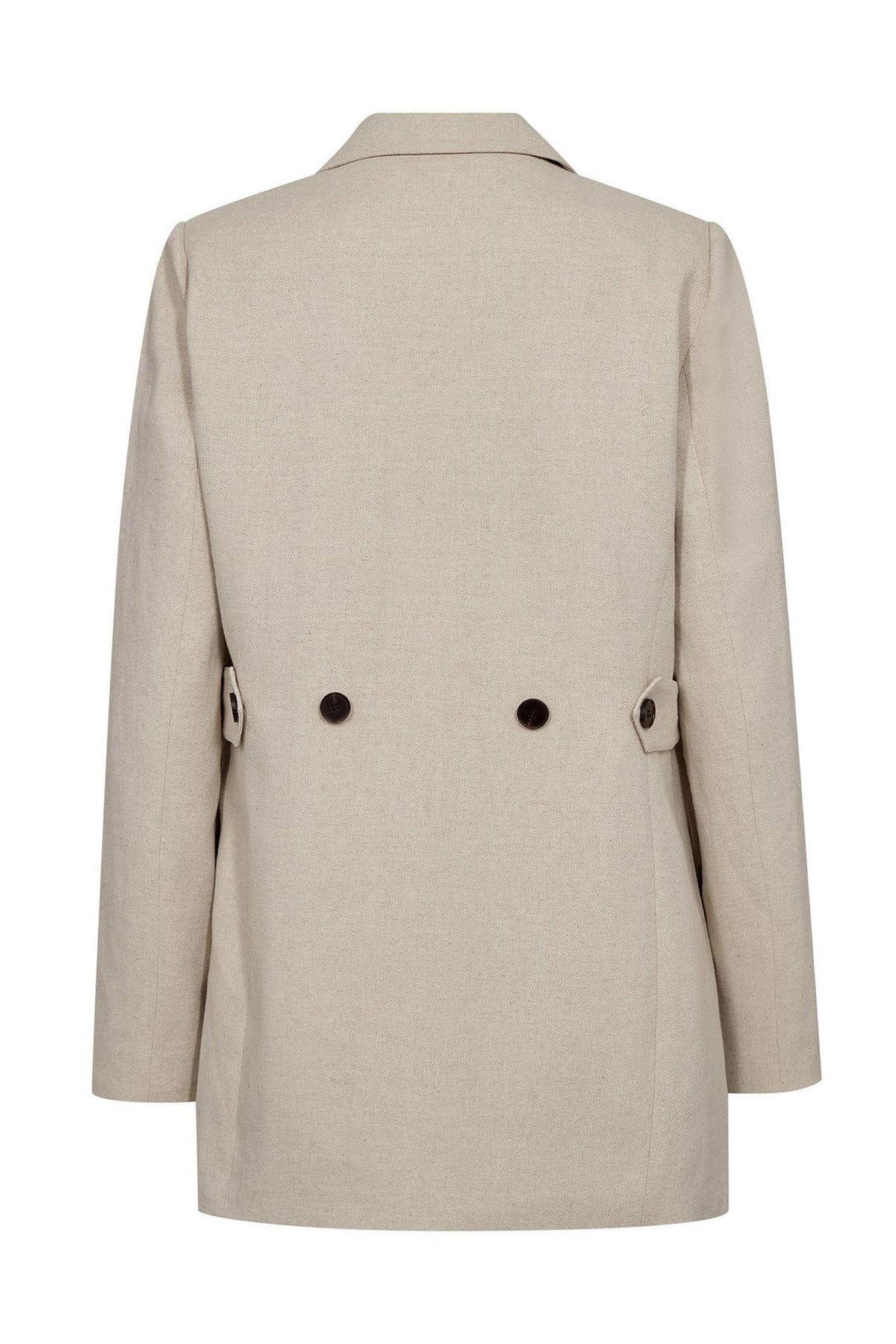 LeenaCC Linen Fitted Blazer 199-Bone - 40029