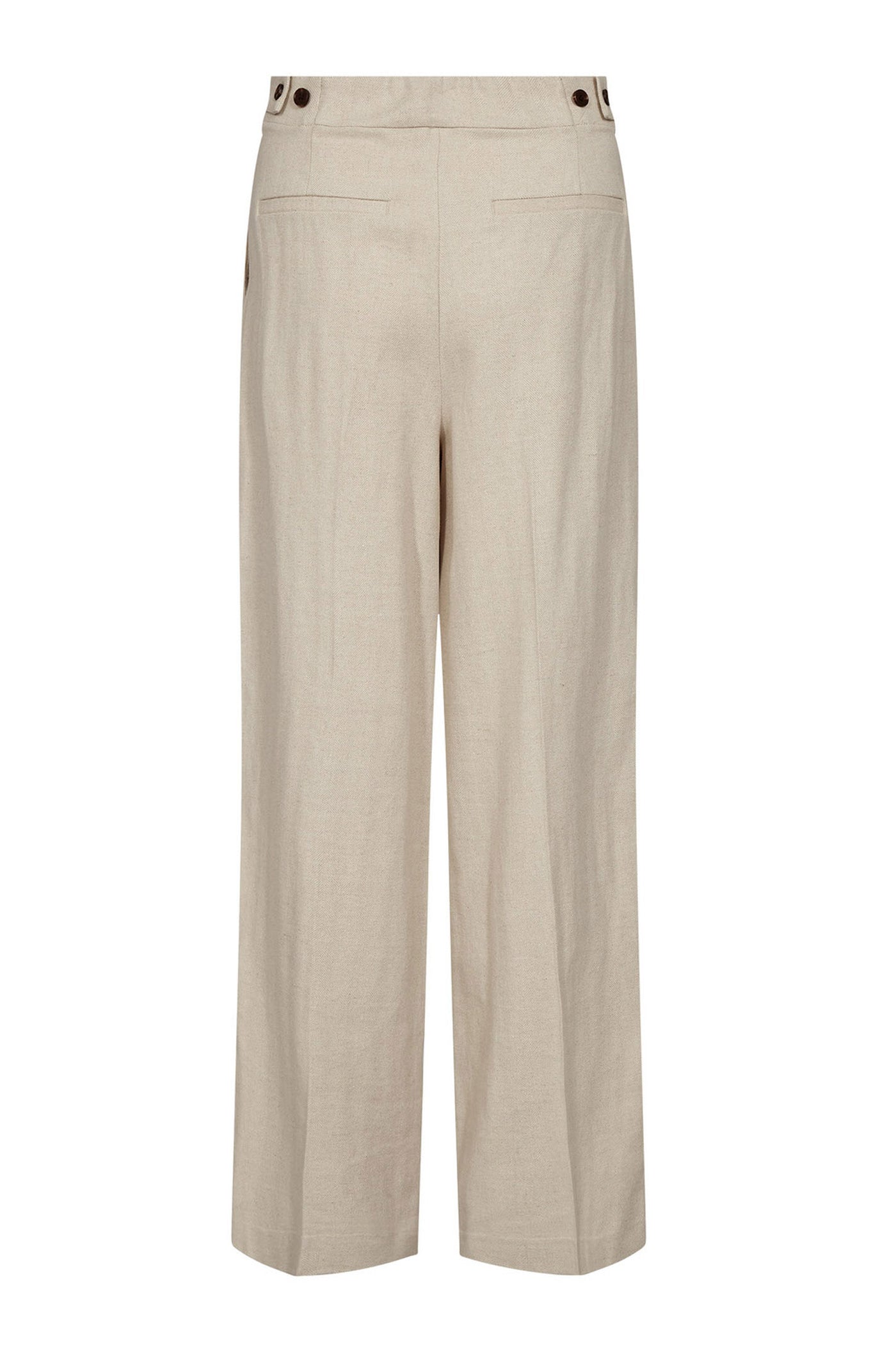 LeenaCC Linen Pleat Pant 199-Bone - 41063