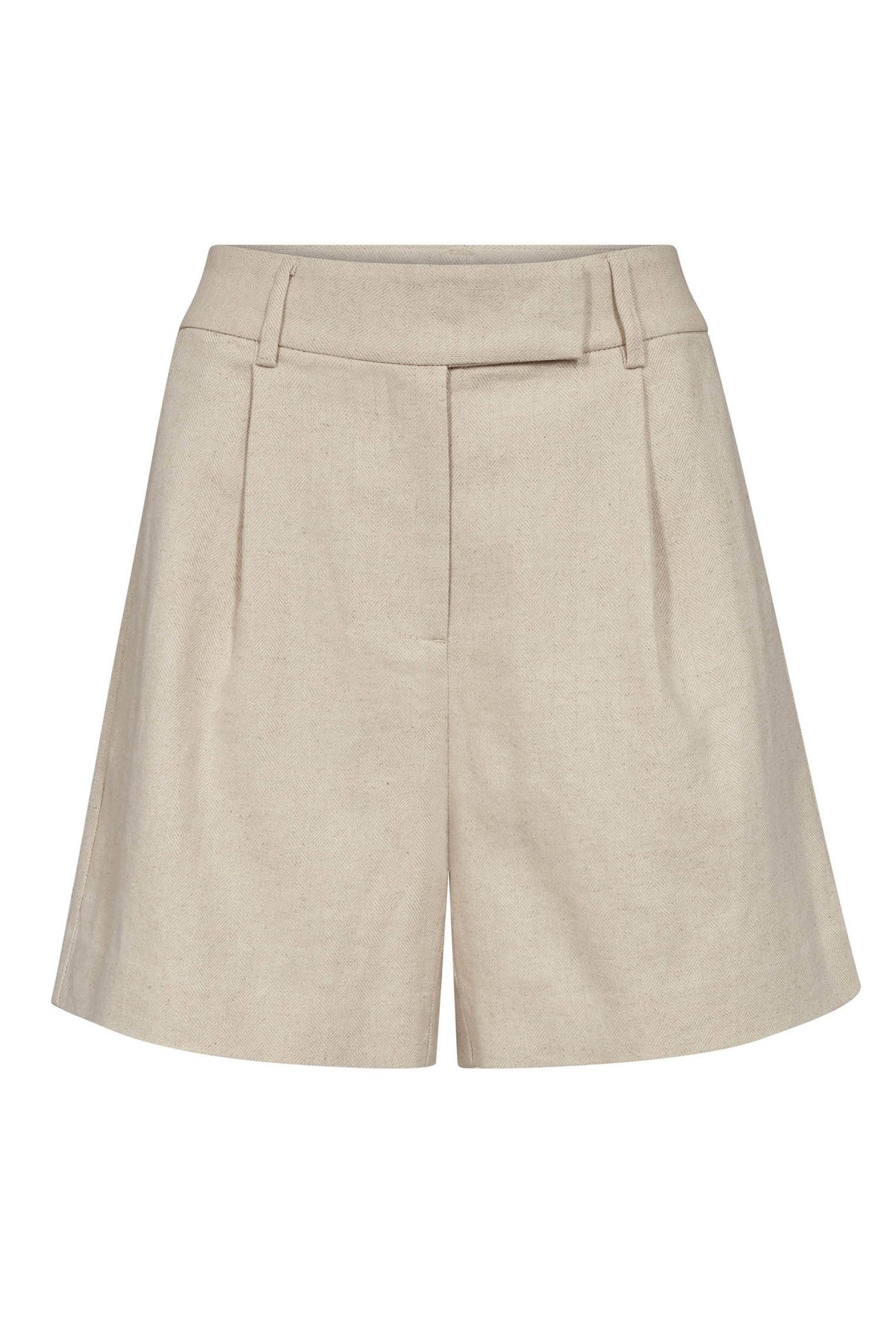 LeenaCC Linen Pleat Shorts 199-Bone - 41062