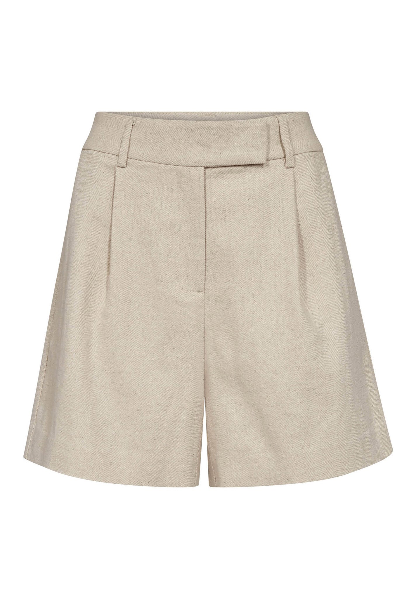 LeenaCC Linen Pleat Shorts 199-Bone - 41062