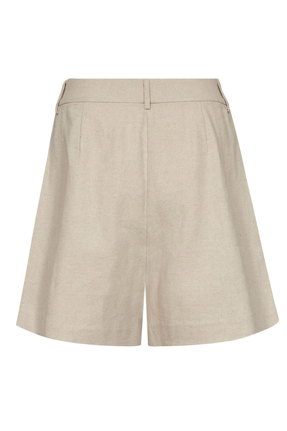LeenaCC Linen Pleat Shorts 199-Bone - 41062