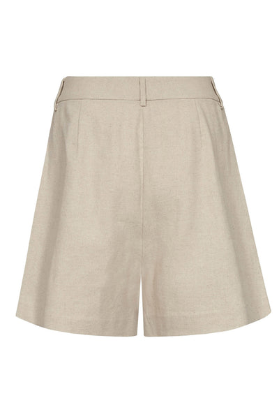 LeenaCC Linen Pleat Shorts 199-Bone - 41062 Thumbnail