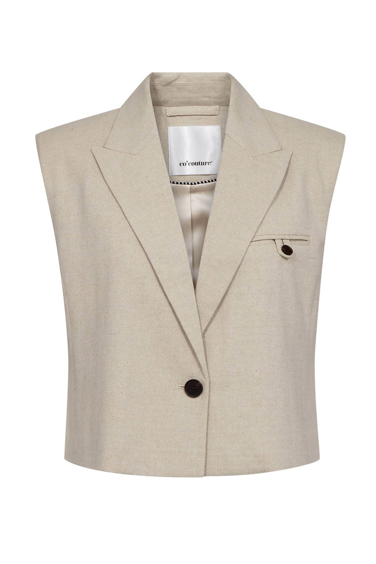 LeenaCC Linen Vest 199-Bone - 40030