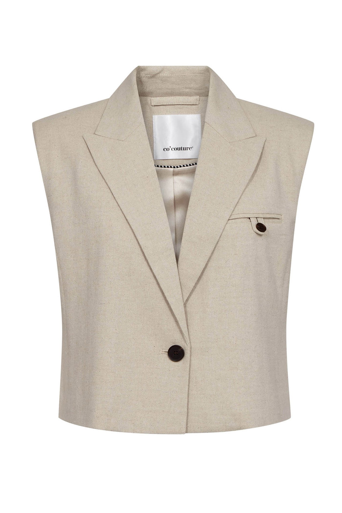 LeenaCC Linen Vest 199-Bone - 40030