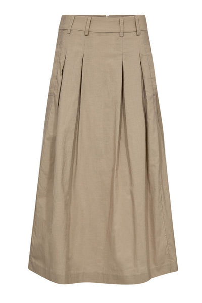 LeilaCC Anya Pleat Skirt 320-Bisquit - 44025 Thumbnail